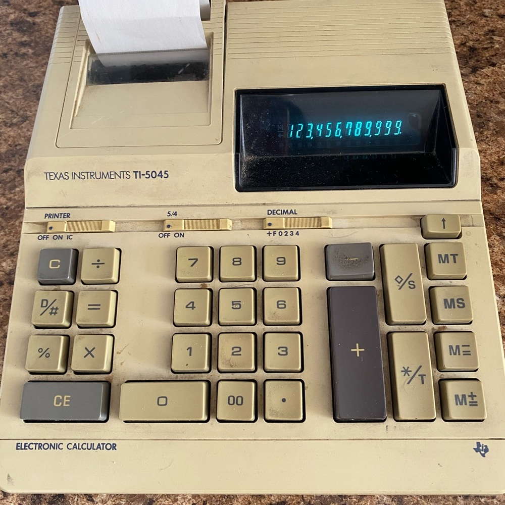 Vintage Texas Instruments‎ TI-5045 Calculator, READ